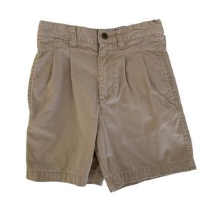 J. Khaki Shorts Pleated Front Dress Chino Adjustable Neutral Khaki Tan Boys 4